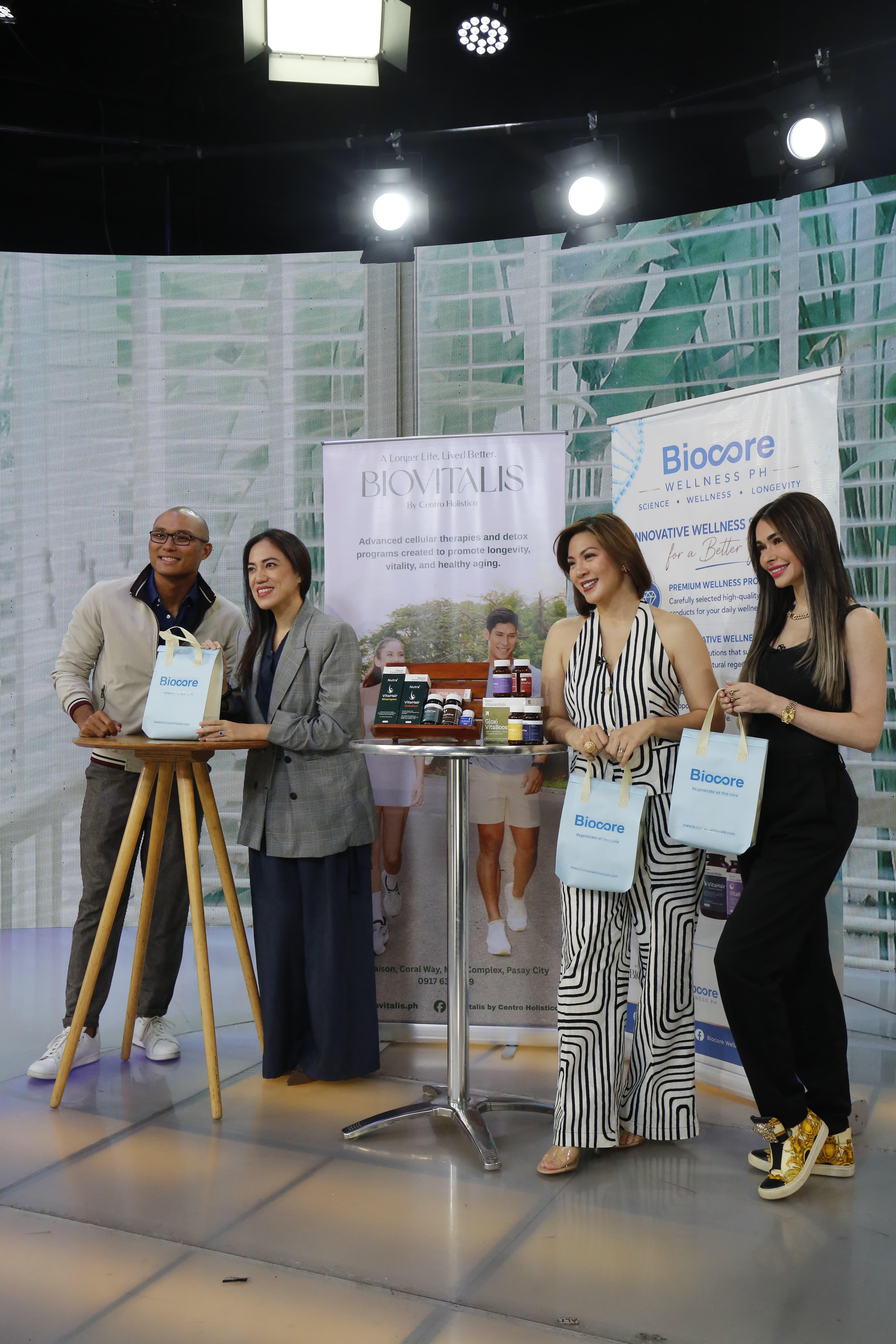 Biocore Wellness PH ambassadors and leadership at studio broadcast showcase